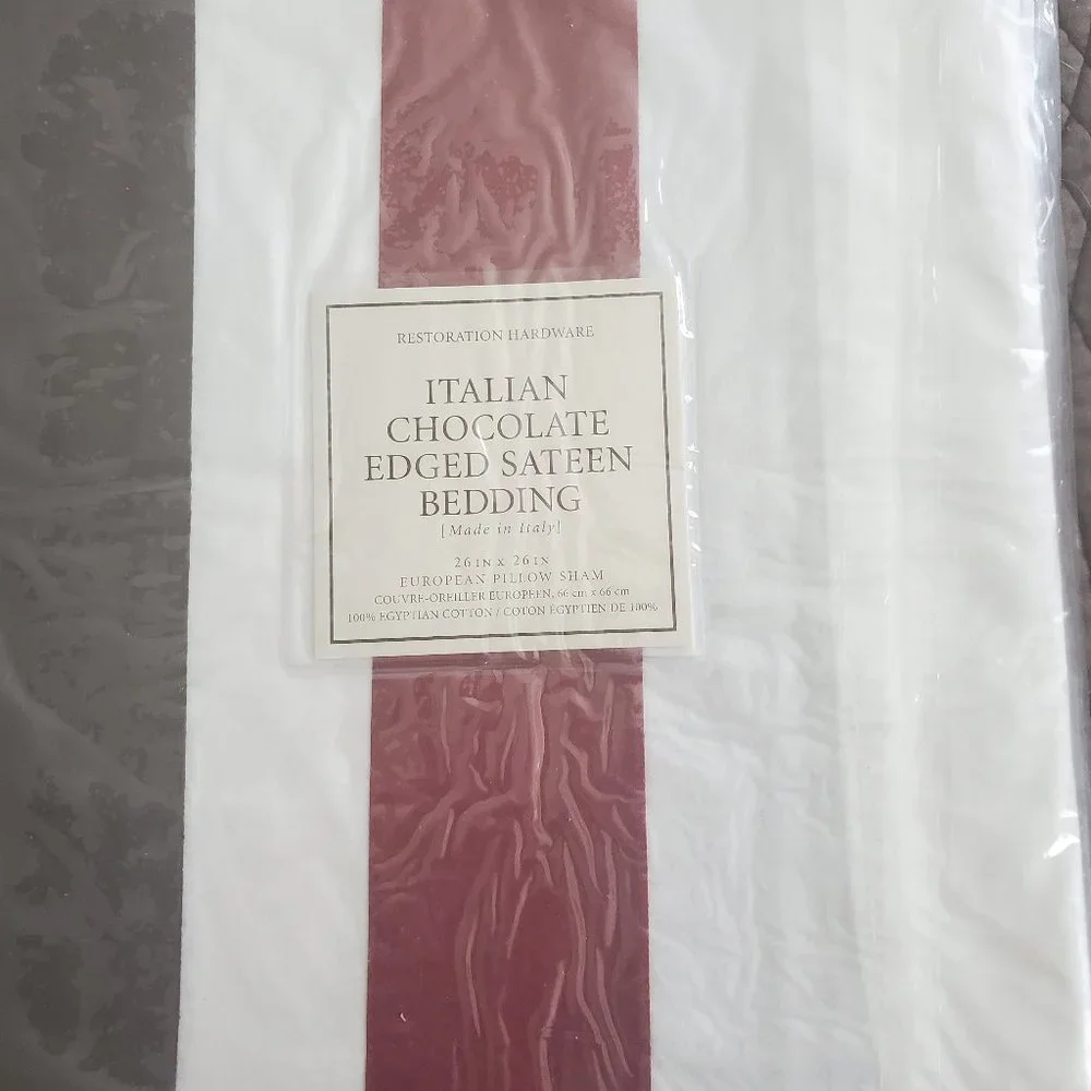 Restoration Hardware Italian Chocolate Sateen euro sham